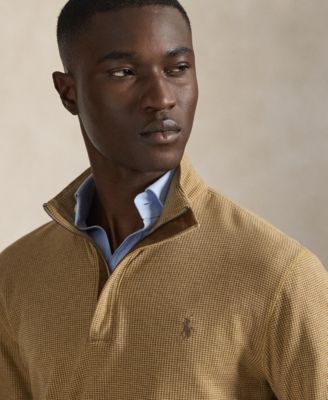 Men's Luxury Jersey Quarter-Zip Pull-On Sweater