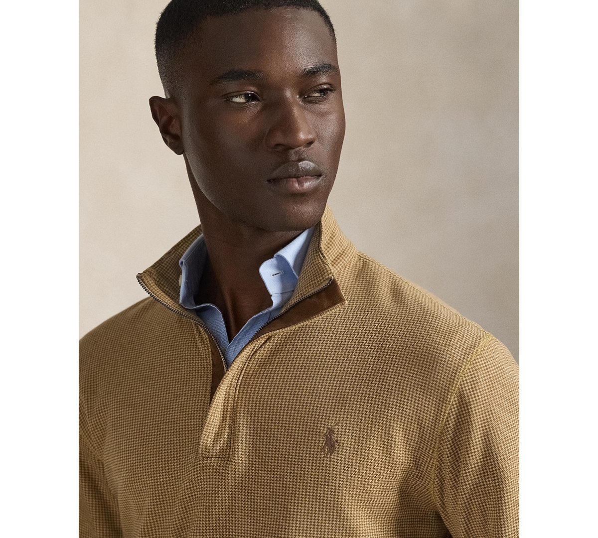 Polo Ralph Lauren Men's Luxury Jersey Quarter-Zip Pull-On Sweater