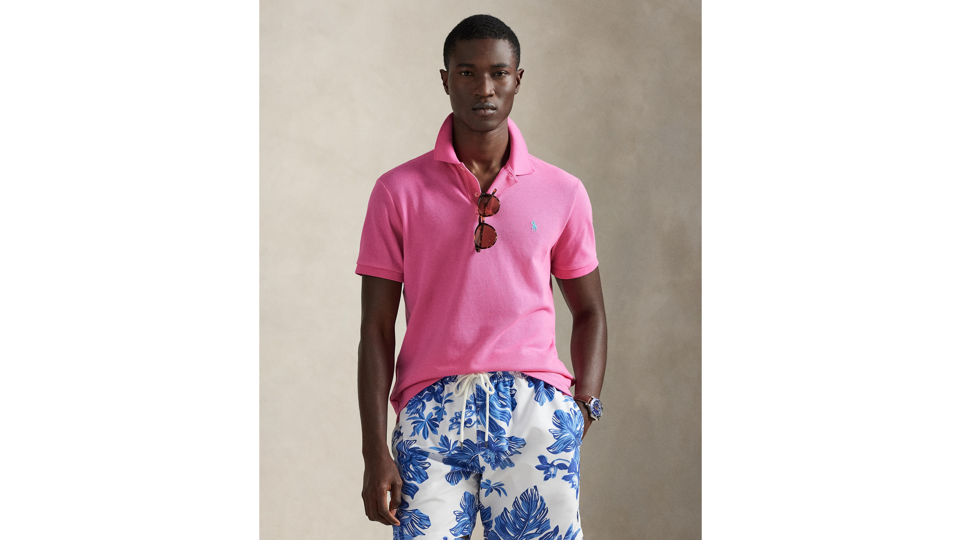 Polo Ralph Lauren Men's Cotton Custom Slim Fit Mesh Shirt