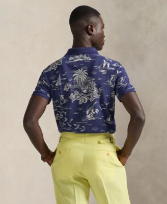 Men's Classic-Fit Bear Mesh Polo Shirt