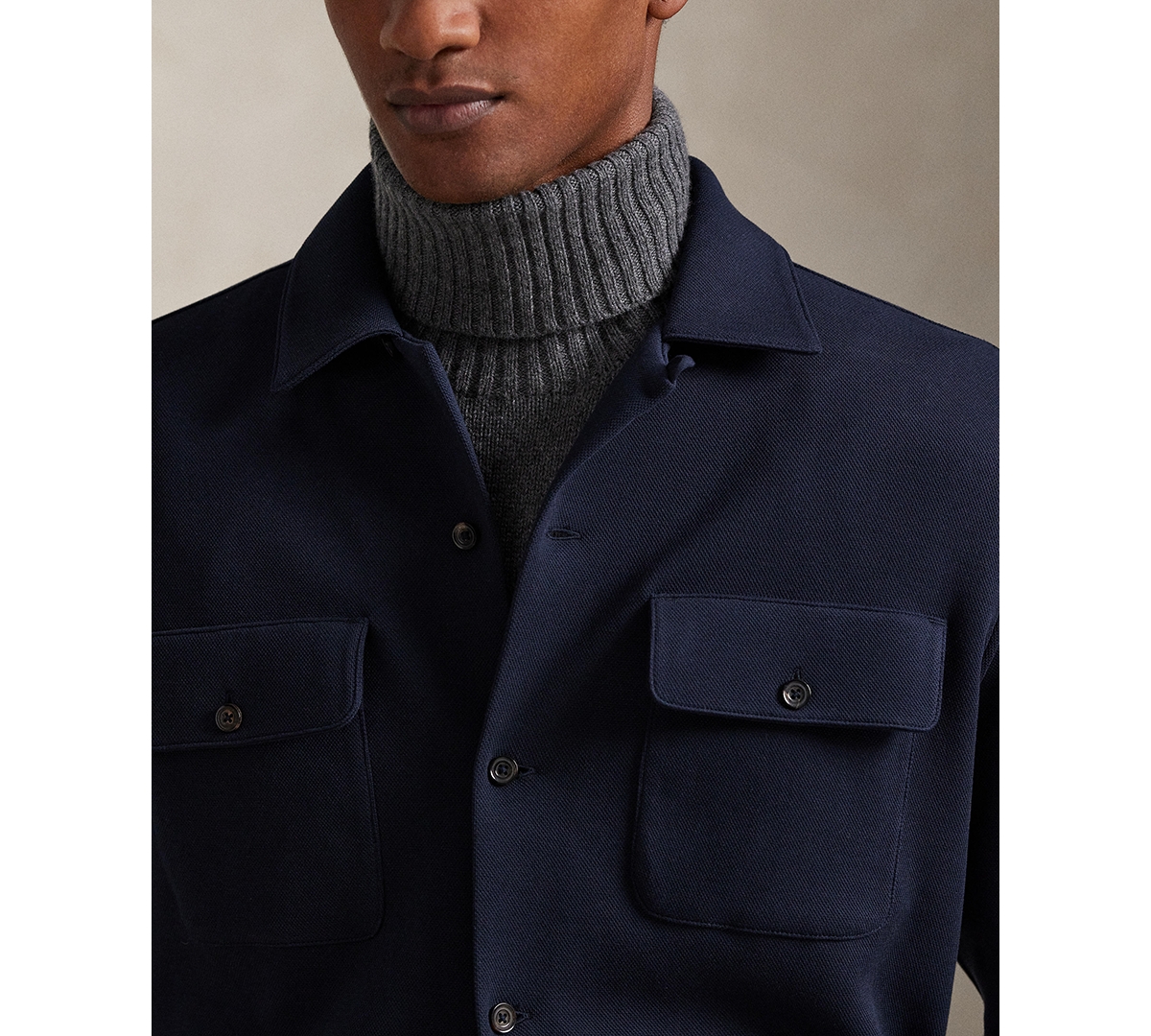 Polo Ralph Lauren Men's Long-Sleeve Mesh Double Knit Tech Shirt