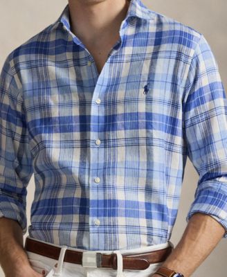 Men's Classic-Fit Plaid Pattern Shirt