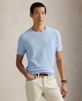 Men's Textured Lightweight Sweater T-Shirt