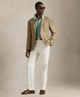 Men's Short-Sleeve Textured Sweater Polo Shirt