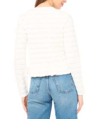 Women's Long-Sleeve Crew Neck Cardigan