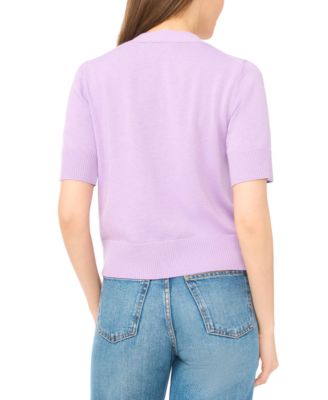 Women's V-Neck Short-Sleeve Cardigan