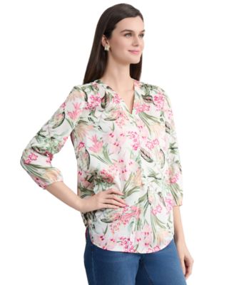 Women's Printed Satin Twill Tunic