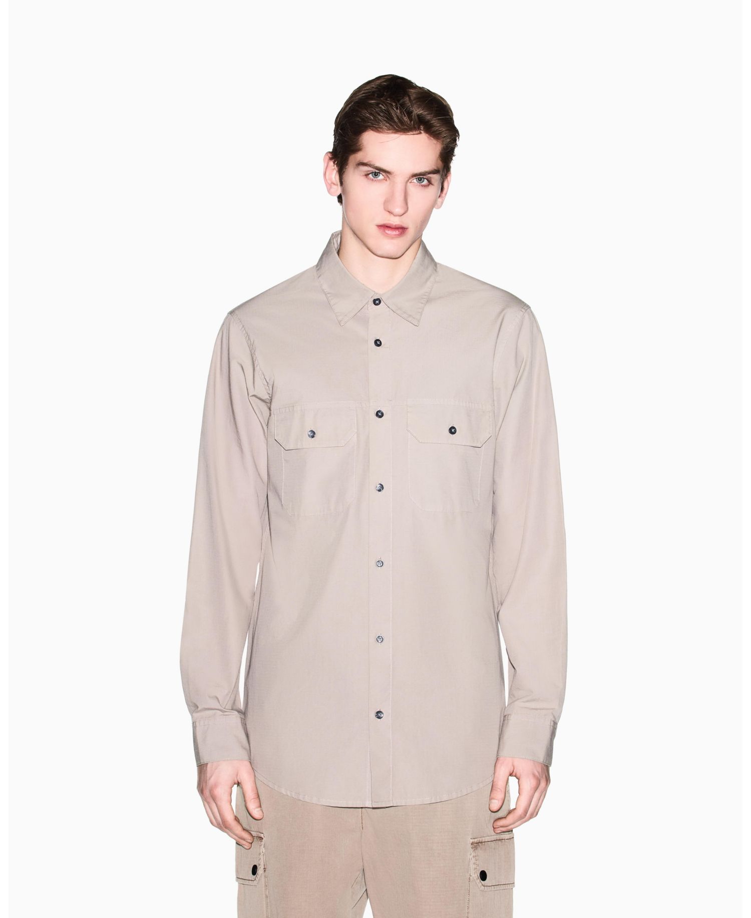 Men's Long Sleeve Ripstop Pocket Shirt