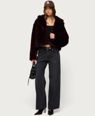 Womens Kamilah Oversized Faux Fur Coat