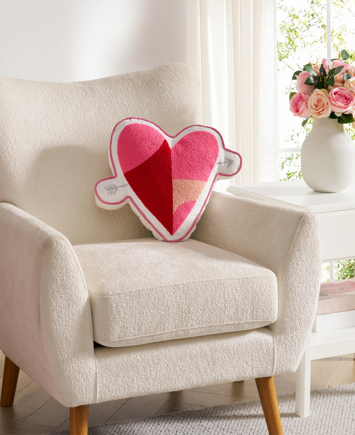 Hallmark Tied with Love Chenille Decorative Pillow, 16" x 14"