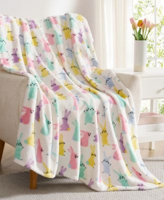 Bunny Wonderland Plush Throw, 50" x 70"