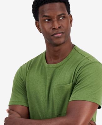 Men's Linen and Cotton Pocket T-Shirt