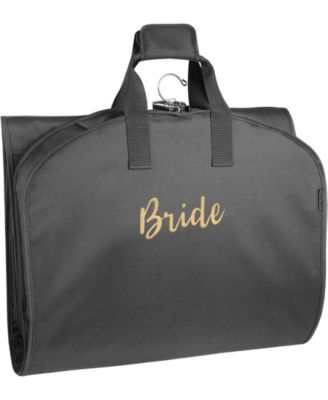 60" Premium Tri-Fold Travel Garment Bag with Pocket and Bride Embroidery