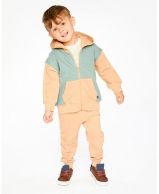 Big Boys Hooded French Terry Cardigan Mint Green