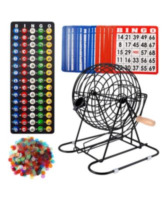 Deluxe Bingo Game Set with 8" Bingo Cage and Master Board, 75 Bingo Balls, 500 Chips, 50 Bingo Cards