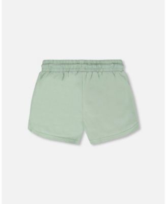 Big Girls Cotton Jersey Shorts Sage Green