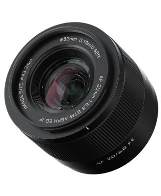 AF 20mm f/2.8 Lens for Sony E, Bundle with PC Software Kit, Cleaning Kit, Pen Lens Cleaner, Lens Wrap and Cap Keeper