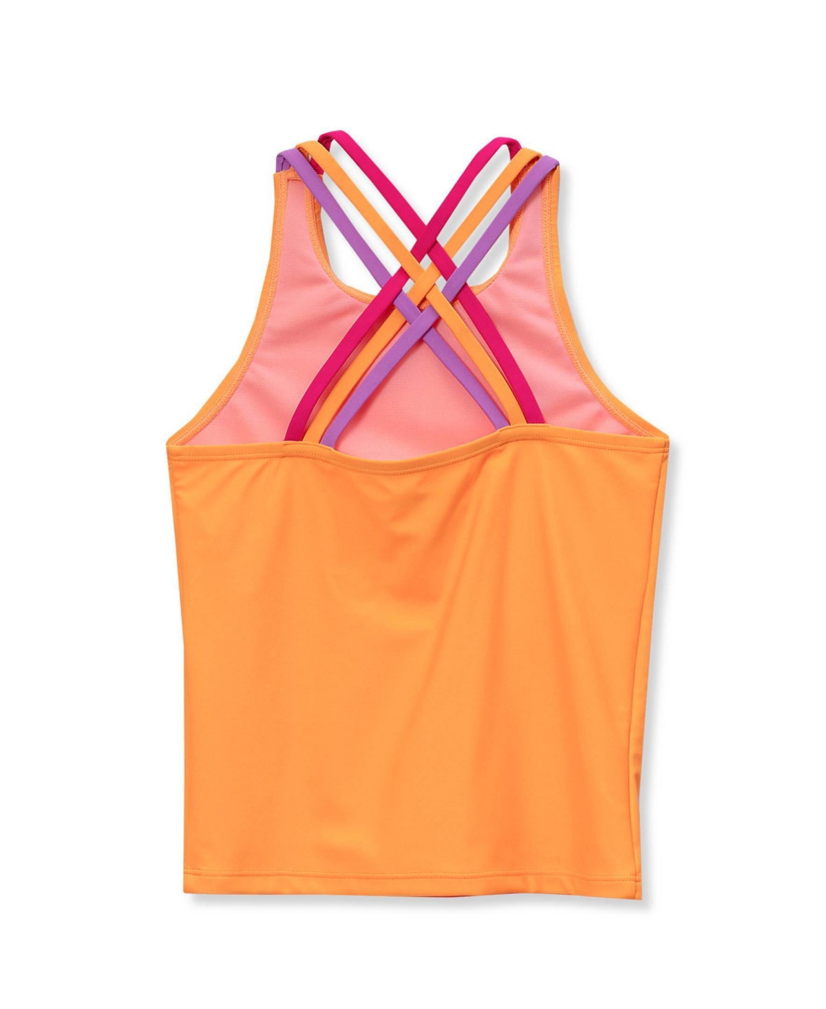 Lands' End Girls Chlorine Resistant Strappy X-Back Tankini Top