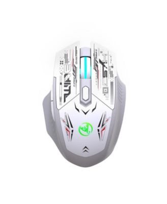 Dual Mode 2.4G & Bluetooth 5.1 Wireless Gaming Mouse with Silent Click, Rechargeable, 3 Level Adjustable DPI