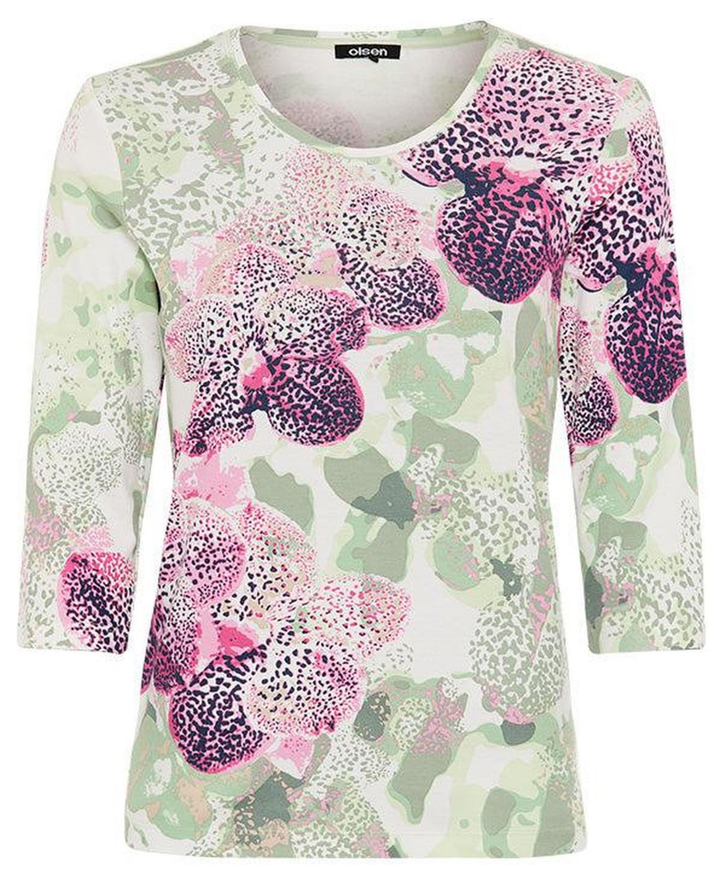 Женская футболка Olsen Bouquet Print, цвет: Фуксия — фото 2