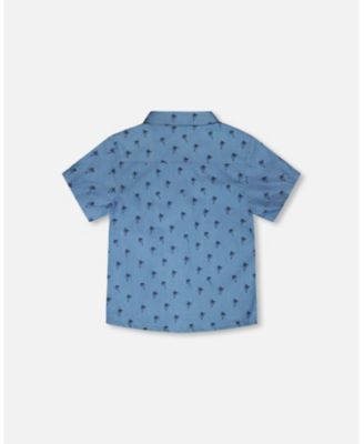Toddler Boys Short Sleeve Chambray Shirt - Toddler|Child