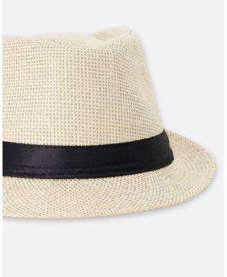 Boy Fedora-Style Straw Hat Beige - Toddler|Child