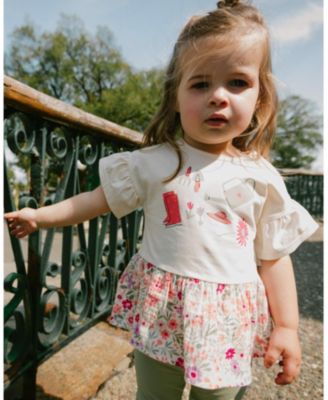 Big Girls ganic Cotton Bi-Material Tunic