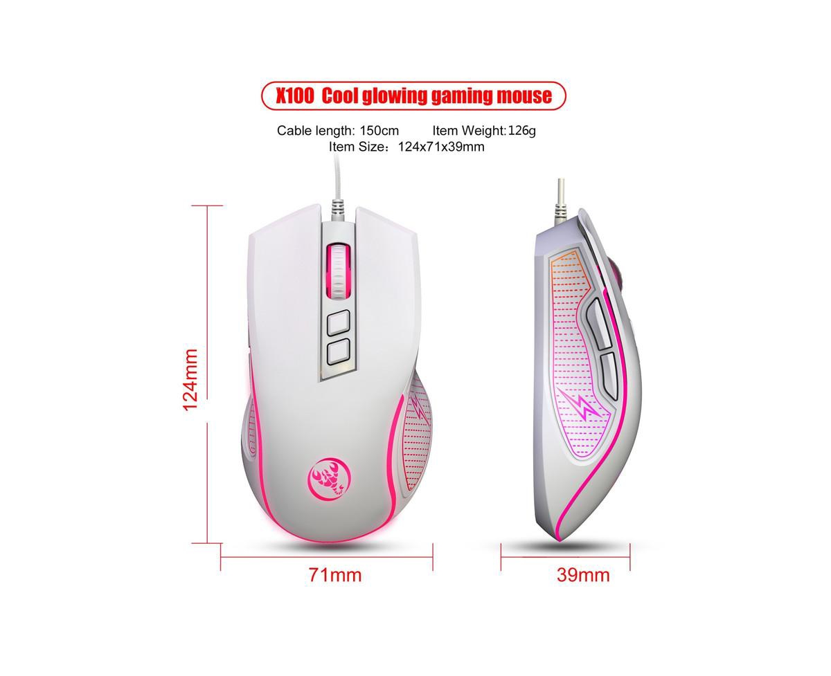 Risokeys Wired Gaming Mouse, 3600 Dpi Adjustable, Ergonomic Plug & Play Mouse for Pc Laptop Gamers & Office Workers