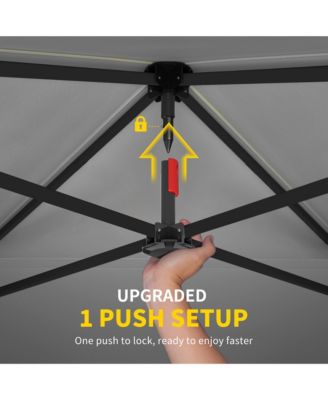 10 x 10 ft Pop Up Canopy Tent with One Push Setup, Dark