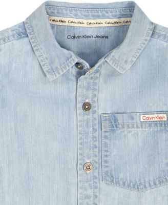 Boys' 2T-7 Button-Front Shirt and Denim Shorts, 2-Piece Set