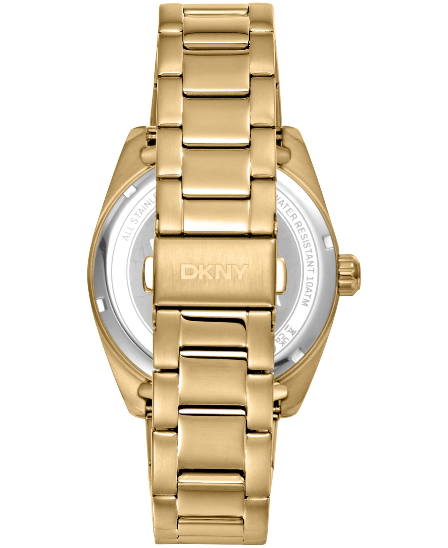 Мужские часы DKNY Day Date Black Dial Gold-Tone Stainless Steel Bracelet Watch, 41mm — фото 3
