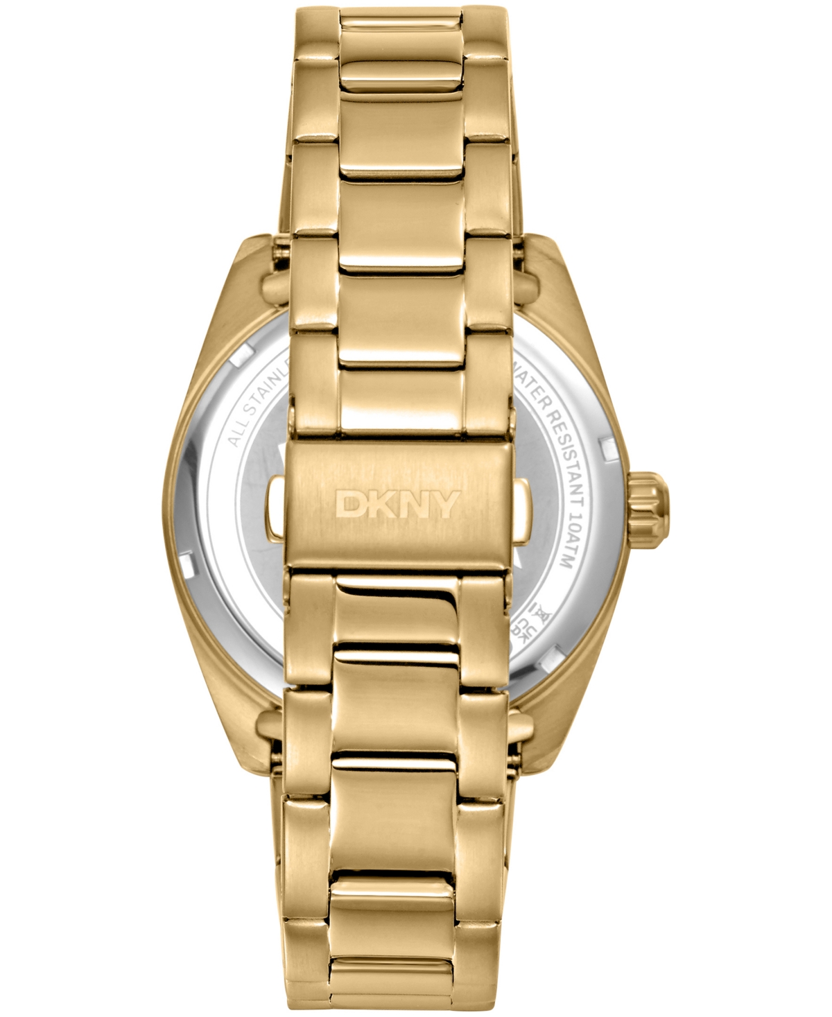 Dkny Men's Day Date Black Dial Gold-Tone Stainless Steel Bracelet Watch, 41mm