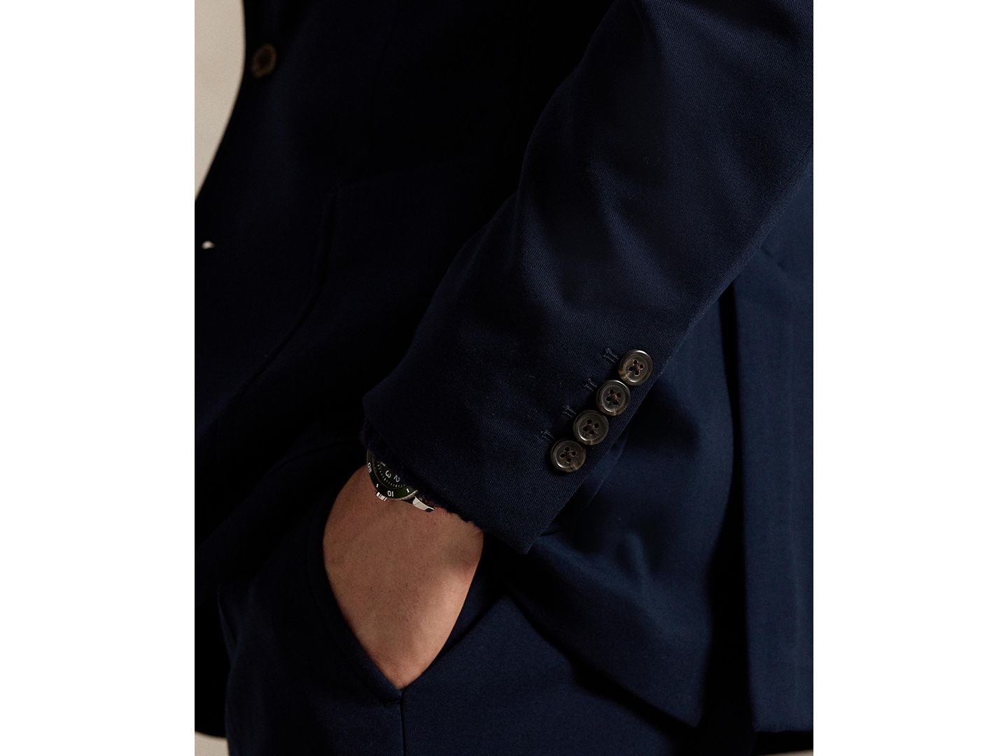 Мужская куртка Polo Ralph Lauren Modern-Fit Double-Knit, цвет: Тёмно-синий — фото 4