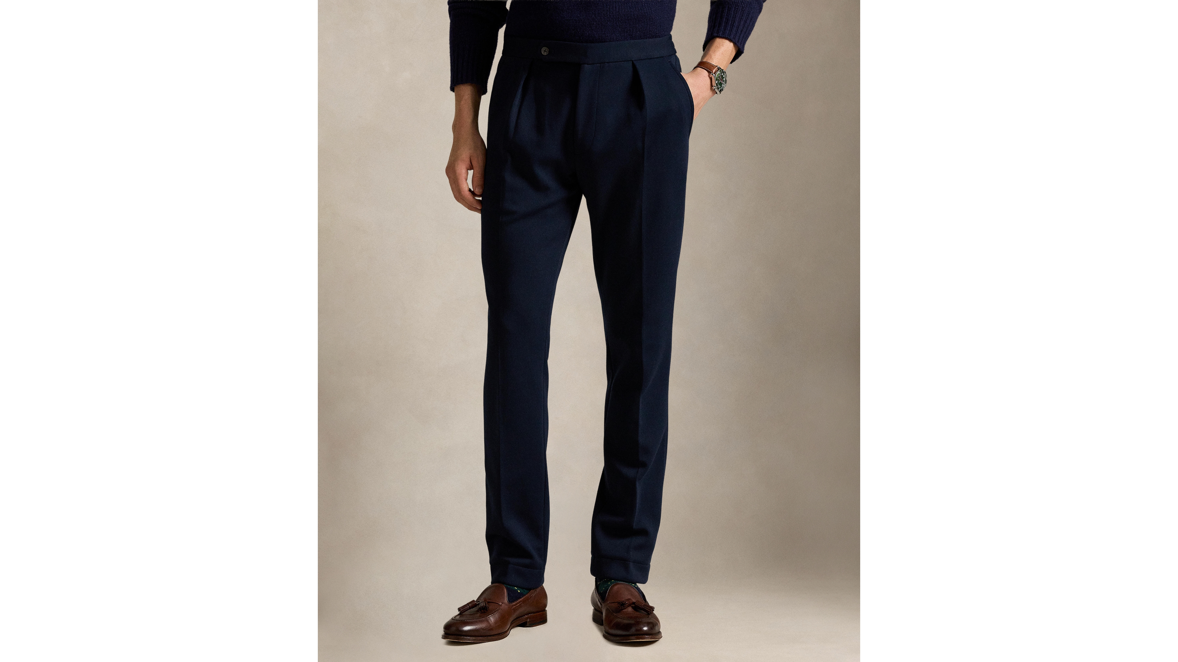 Polo Ralph Lauren Men's Double-Knit Suit Trouser Pants