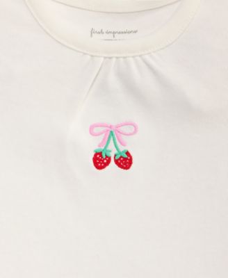 Toddler Girls' 2T-4T Mix & Match Strawberry Flutter-Sleeve Top