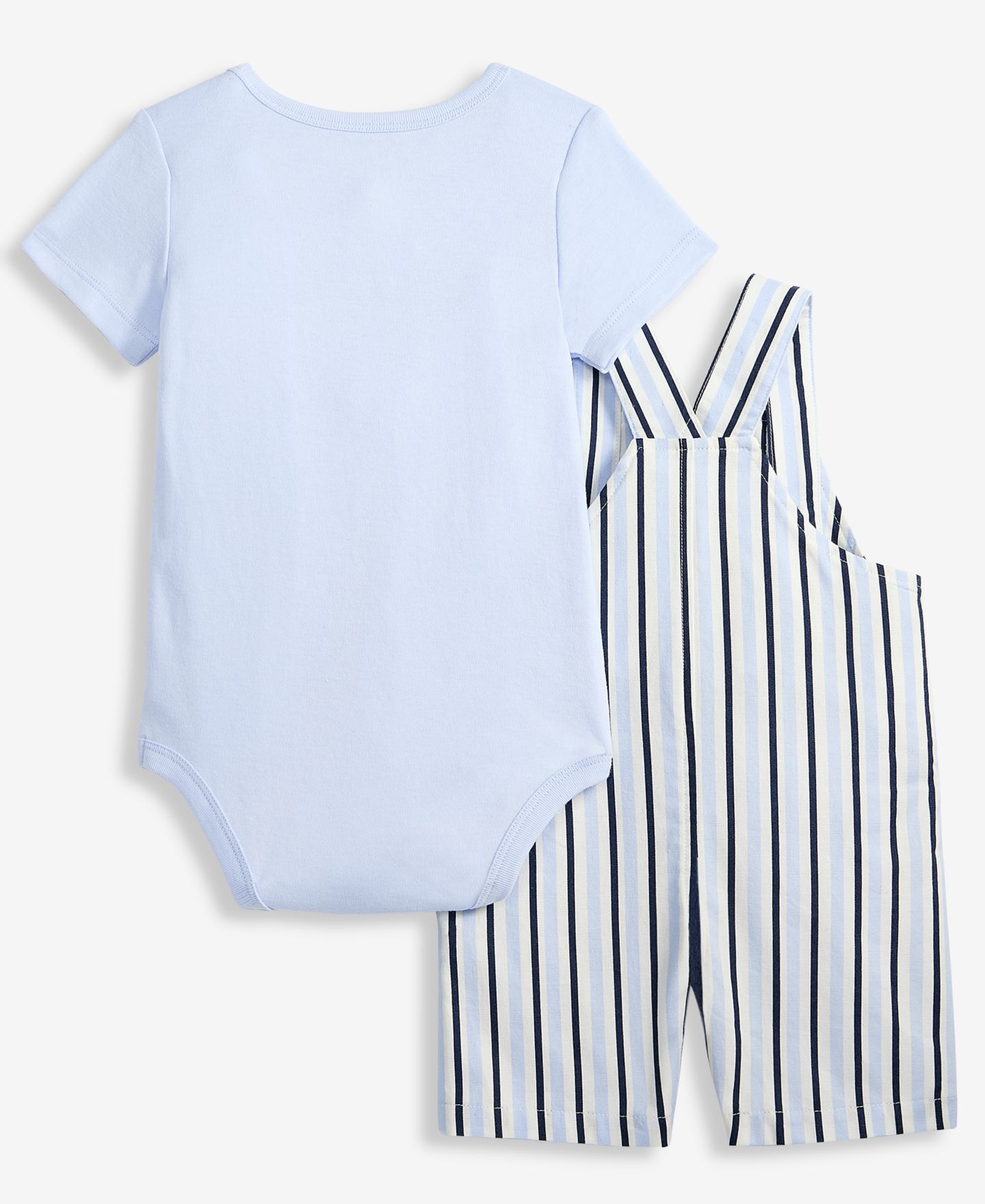 Комплект First Impressions Bodysuit & Striped Shortall, 2-Piece Set для мальчиков-малышей — фото 2
