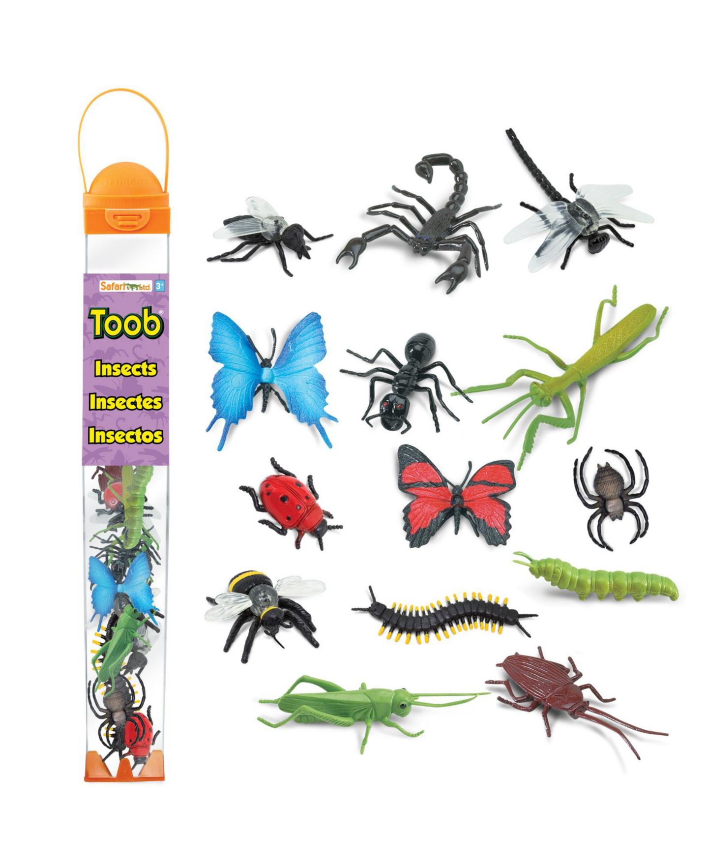 Детские фигурки Safari Ltd. Insects Educational 14-Piece Figurine Set, от 3 лет, цвет: Разноцветный — фото 1