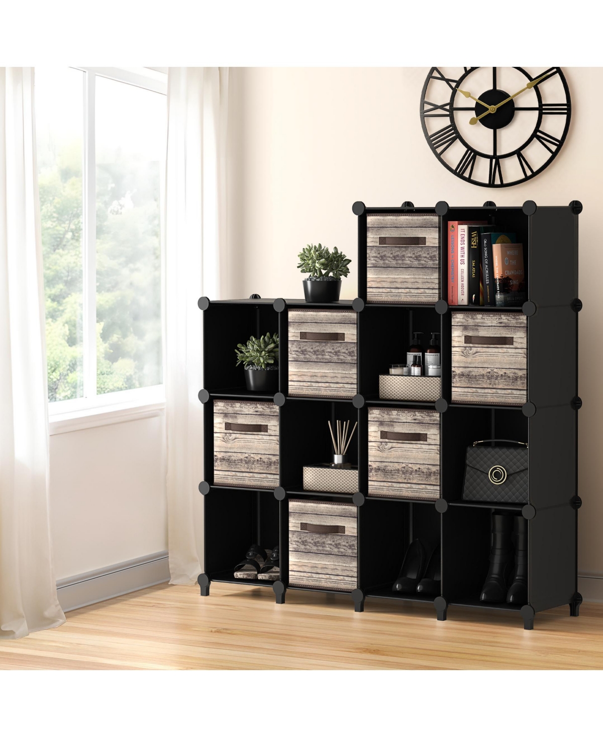 Sorbus -Cube Storage Organizer Cubby Shelf for Closet, Toys, Books, and More Space-Saving Bookshelf for Bedroom, Living Room