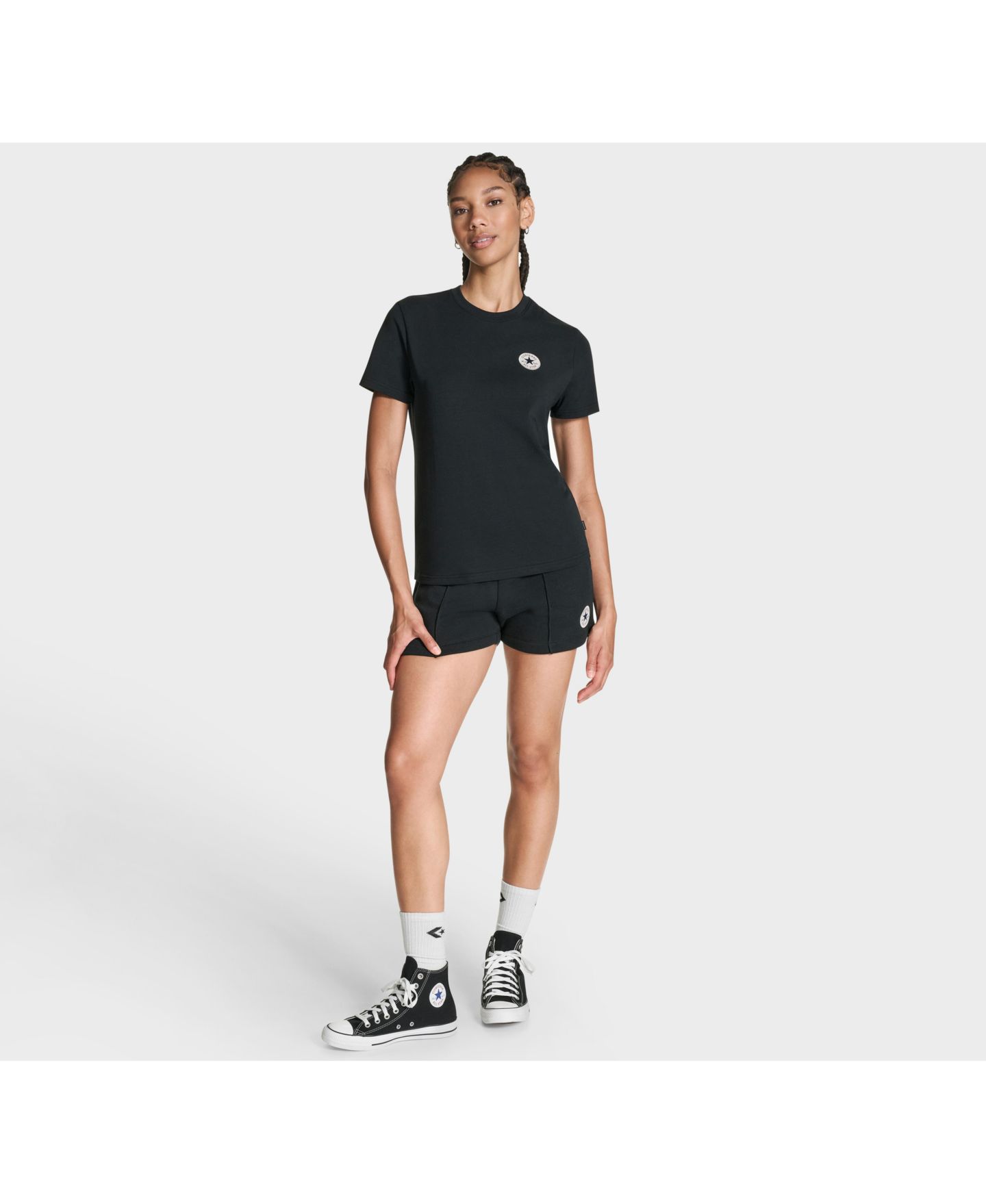 Женская футболка Converse Chuck Taylor Patch, цвет: Чёрный — фото 3