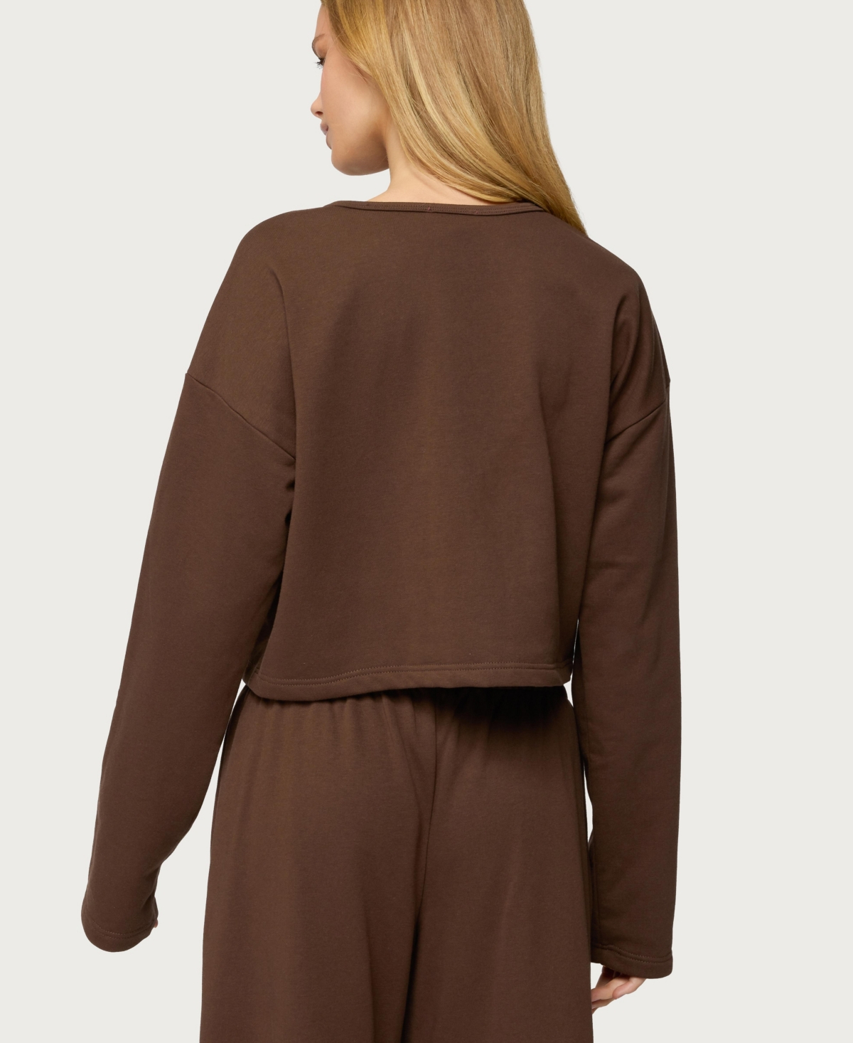 Edikted Women's Binah Oversized French Terry Button Up Sweatshirt