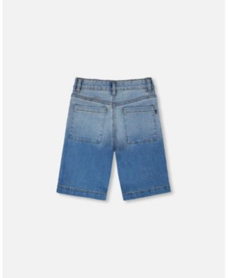 Big Boys Stretch Jean Bermuda Grey To Blue Gradient