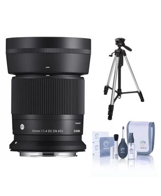 30mm f/1.4 DC DN Contemporary Lens for Canon RF with tripod and cleaning kit