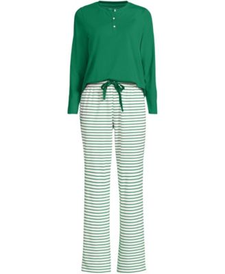 Women's Knit 2 Piece Pajama Set - Long Sleeve Top and Pants