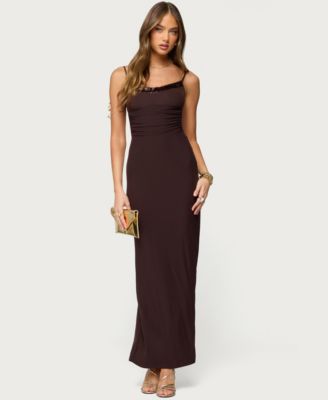 Women's Shanna Backless Mesh Maxi Dress