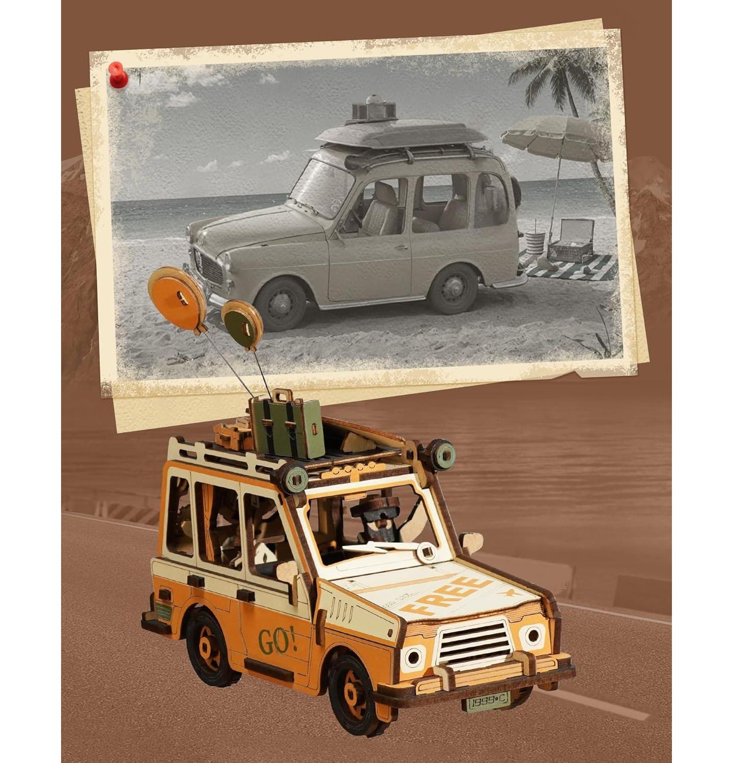 Детские конструкторы Robotime Road Tripper 3D Wooden Pendulum 228-Piece Puzzle, Ages 14+ — фото 3