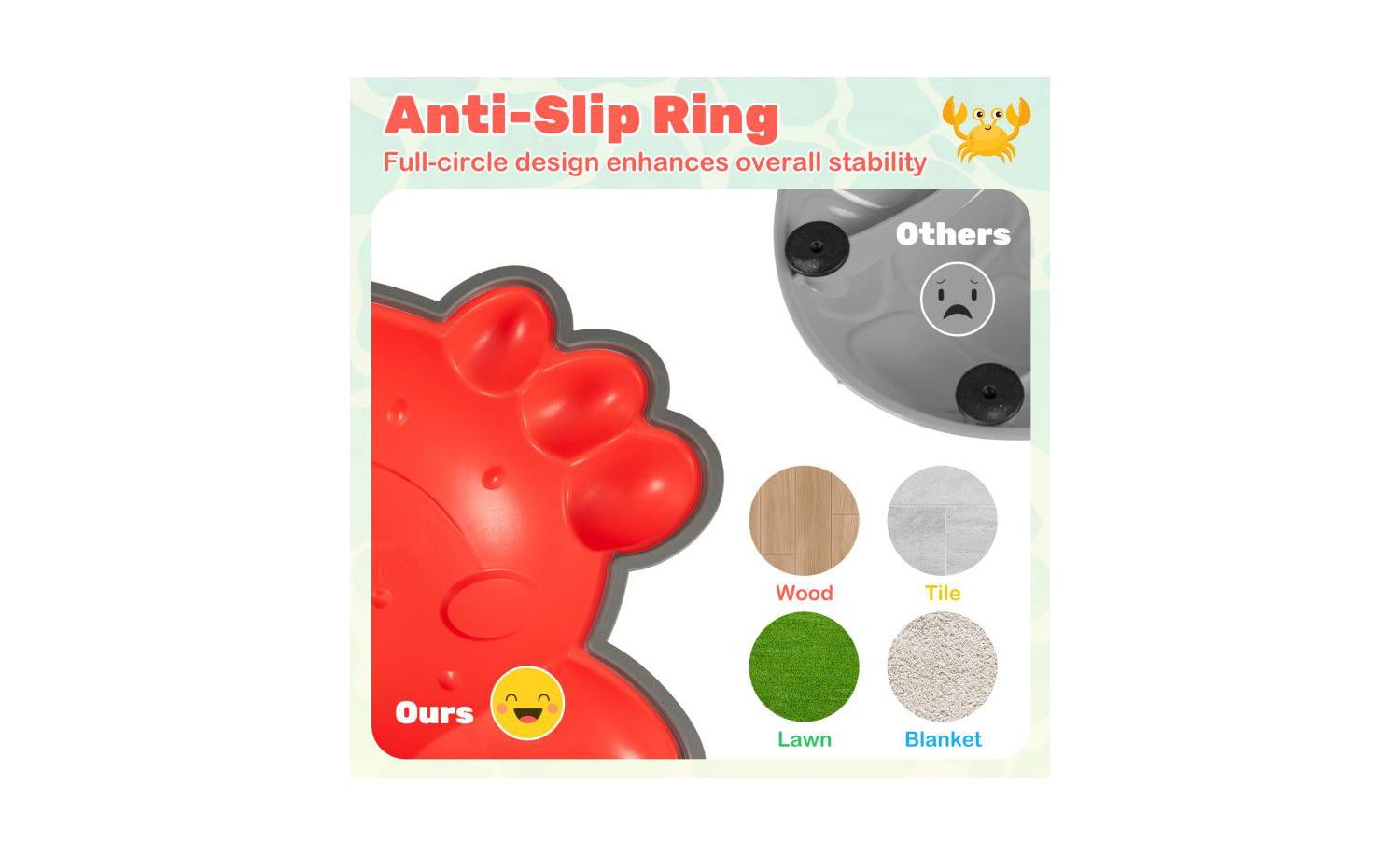 9-Piece Balance Non-Slip Stepping Stones