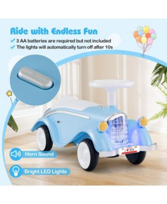 Toddler Ride on Toy Classic Sliding Car with Horn and LED Headlight