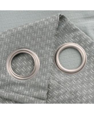 100% Polyester 250 GSM Basket Weave Ian Luxury Jacquard Blackout Grommet Curtain Panel 54" x 84"