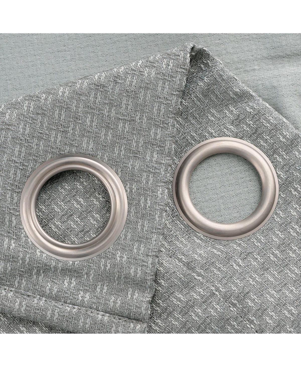 Olivia Gray 100% Polyester 250 Gsm Basket Weave Ian Luxury Jacquard Blackout Grommet Curtain Panel 54" x 84