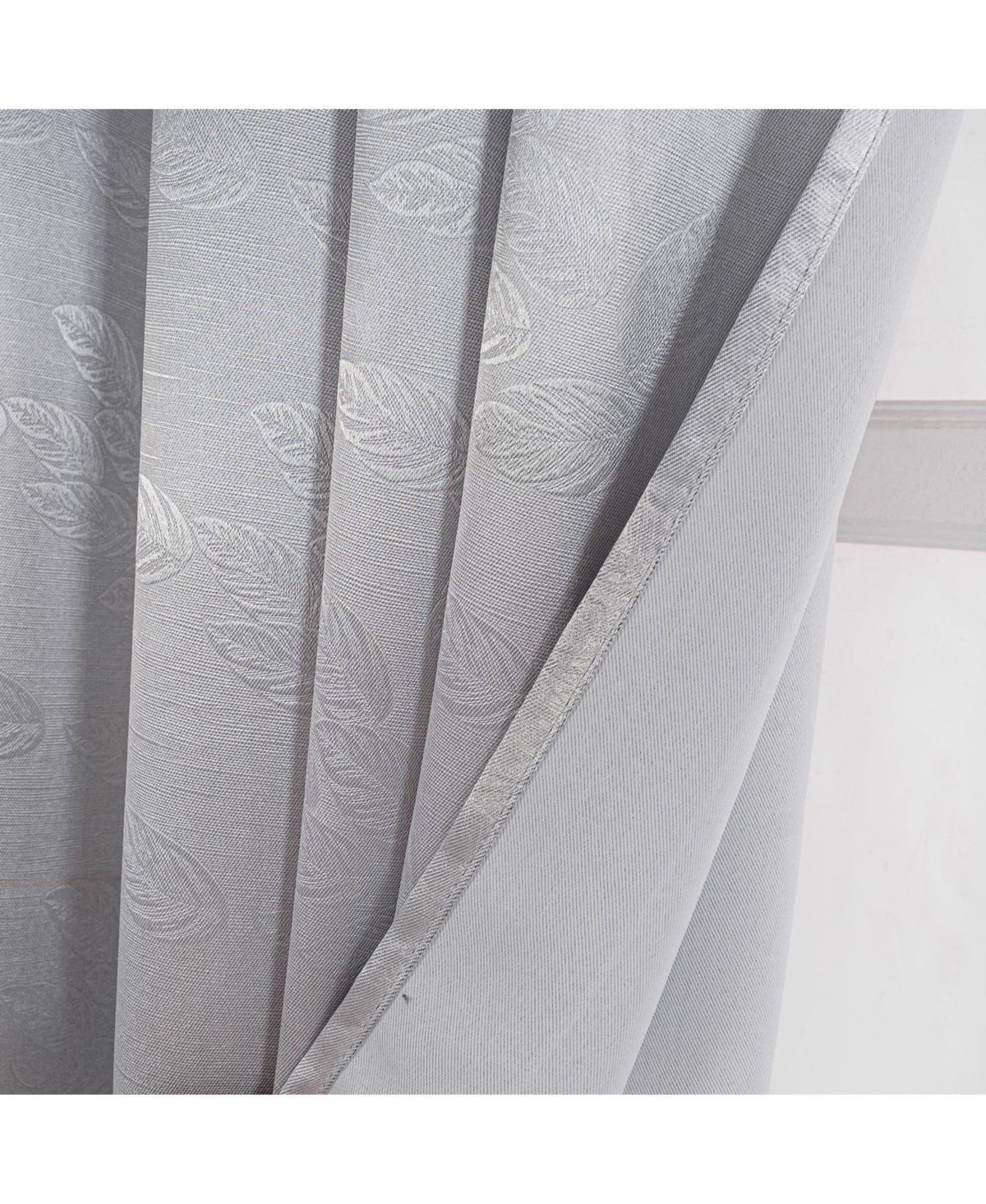 Olivia Gray 100% Polyester 200 Gsm Arlo Embossed Blackout Grommet Curtain Panel 54" x 84"